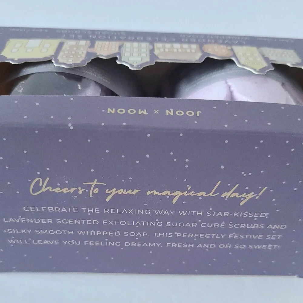 JOON X MOON WHIPPED SOAP & SUGAR CUBE GIFT SET- LAVENDER- 2PC/11OZ-NEW IN BOX